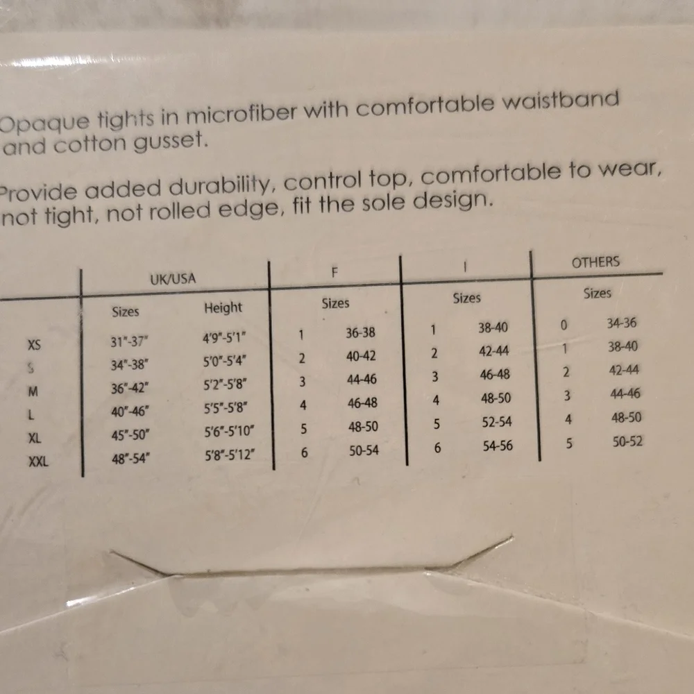 MANZI Super Opaque Tights Control Top 70 Denier Miele Small 1/2 26108 New
